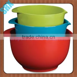 Custom Make Eco-Friendly Feature and Melamine Mixing Plastic Bowl With Handle thumbnail-4
