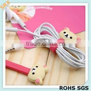 Custom Hot Fashion Cute Cartoon Bear Earphone Winder thumbnail-1