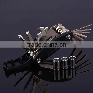 15 in 1 Bicycle Bike Multi Repair Tools Sets Spoke Wrench Screwdriver Kit thumbnail-3
