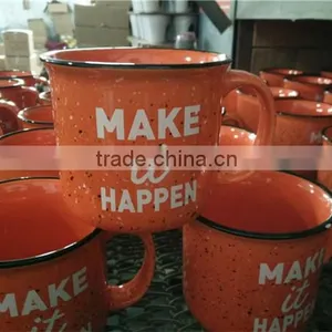 Simple Design Customized Logo Ceramic Coffee Mug With C-handle thumbnail-4