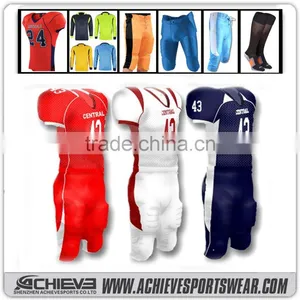 2016 High Quality Low MOQ Custom Made American Football Jersey thumbnail-1
