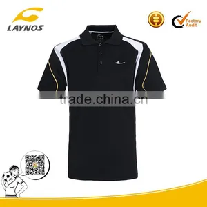 Black Polo T-shirt With Three Botton thumbnail-1