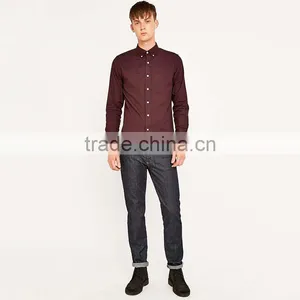 2016 Latest Shirt Designs for Men Slim Fit100 Polyester Mens Dress Shirts thumbnail-1