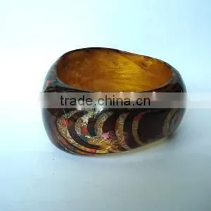 Stylish Resin Stuff Bangles Black Strip Bangles for Sale thumbnail-1