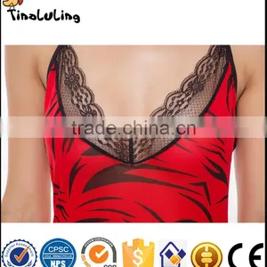 Fashion Sexy Women Sleepwear Lingerie Leopard Pajamas Tinaluling Wl063 thumbnail-3