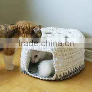 Crochet Pattern Acrylic Yarn Pet Cat Bed Cave House For Dog Pet Accessories Bed thumbnail-2
