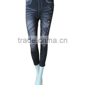 Jeans Printing Leggings Seamless Woman Underwear Ladies Seamless Leggings thumbnail-4