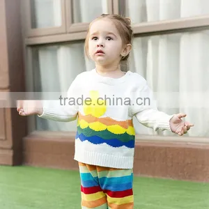 S17693A Kids Rainbow Sweater Design of Hand Made Sweaters thumbnail-1