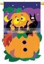 28''x44''Happy Halloween Pumpkin and Bat Flag thumbnail-1