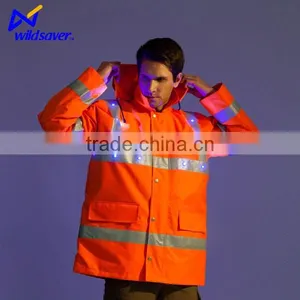 Reflective Safety Winter Industrial Working Cotton Jackets With Leds thumbnail-1