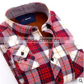 Wholesale Plaid Microfiber Flannel Shirt Designs for Men Fashionable Dress Shirt Manufacturers thumbnail-1