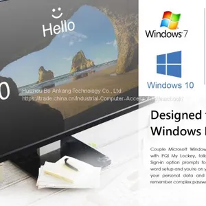 USB Fingerprint Reader for Windows 7,8 & 10 Hello, PQI My Lockey 360° Touch Speedy Matching Multi Biometric Fido Securit thumbnail-3