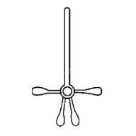 450mm Stirrer Rod With Two Folding Blades thumbnail-1