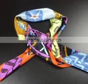 OEM Print Silk Scarf For Women Promotion & Premium Scarf Silk Scarf New Design Scarf Poly Scarf & Cashmere Scarf thumbnail-6