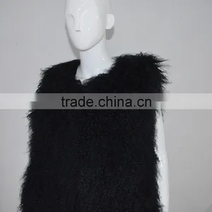 SJ036-01 2017 New Fashion Hipe Length Real Fur Vest for Girl or Women thumbnail-3