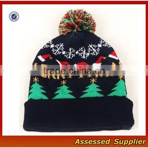 XJ01156/Winter Knit Hat With LED Light / Fashion Chirstmas Knit LED Hat thumbnail-2