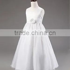 White Tulle Flower Girl Dresses Princess Pageant Party Birthday Wedding Dresses thumbnail-6