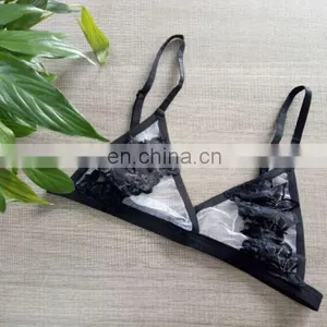 Girls Sexy Transparent Lace Grenadine Bikini Hot Sexy Fancy Ladies Stylish Bra And Panty Set thumbnail-3
