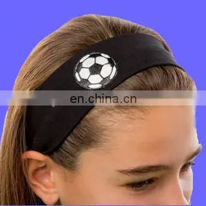 Cotton Soccer Ball Patch Stretch Headband for Girls Teens and Adults Soccer Team Gifts thumbnail-1