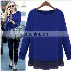 Girls Casual t Shirt Leather Fancy t Shirt Long Sleeve t Shirt for Women thumbnail-1