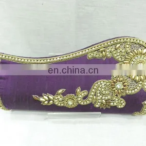 Purple Silk and RHINESTONE EVENING BAG, Clutch, Shoulder Bag, Purse thumbnail-1