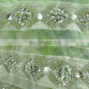 2015 Fashion Crystal Applique Rhinestone Appliques Trimming for Wedding Dress thumbnail-4