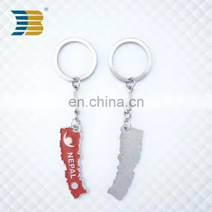 Nepal Country Flag Soft Enamel Souvenir Metal Custom Keychain thumbnail-5