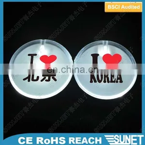 Night Club KTV Wholesale Led Flashing Custom Logo Circle Lapel Pin thumbnail-3