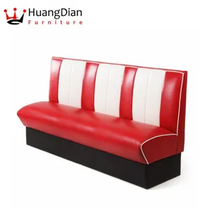 PU Leather Seating Restaurant Sofa Booth Dining Furniture (HD641) thumbnail-4