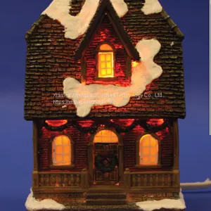 X'mas House Light Play Snowman Polyresin Christmas House Decoration thumbnail-5