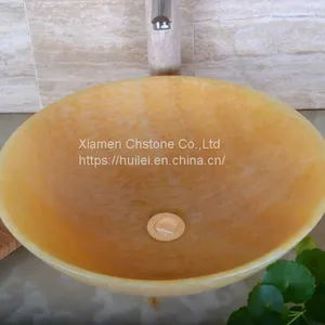 Honey Onyx Sinks, Honey Onyx Wash Basins, Nature Stone Bathroom Sinks thumbnail-3