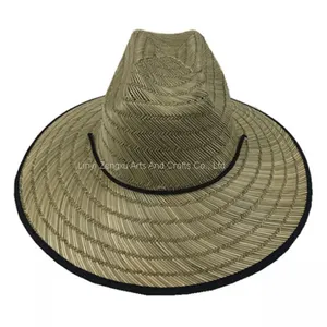 Custom Australia Men's Brands Straw Surf Hat Lifeguard Safari Straw Hat Sombrero Straw Hat Wholesale thumbnail-1