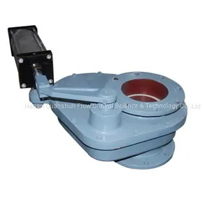 DN200 (8 Inch ) Pneumatic Ceramic Lined Rotary Gate Valve For Ash Handling System thumbnail-1