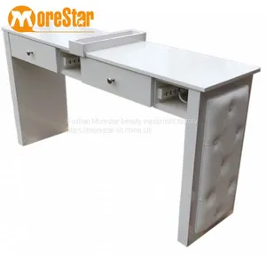 Simple Modern Luxury Design With White Marble Professional Nail Manicure Table thumbnail-1