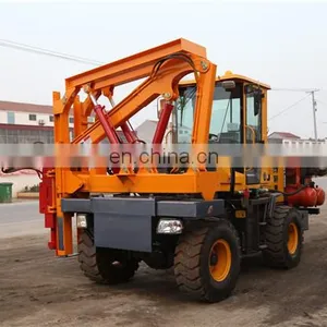 Hydraulic Diesel Photovoltaic Fence Guardrail Post Pile Driver for Sale Price thumbnail-5