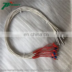 High Quality Products Thermocouple Element in Pt100 Type Temperature Sensor in Probe and Spring Lead thumbnail-6
