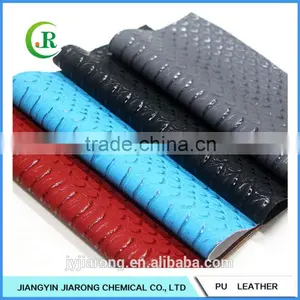 China Embossed PU Artificial Leather for Shoes Making thumbnail-1