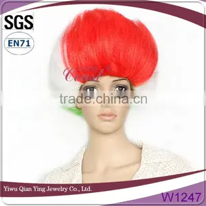 Colorful Afro Footbanll Sports Fans Wig World Cup Fans Wig thumbnail-1