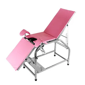 High Quality Hospital Multifunction Stainless Steel Chair Obstetric S.S.Gynecology Examination Bed thumbnail-1