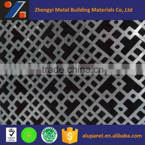 Curtain Wall Aluminum Panel With Perforated Round Cornered Square Patterns thumbnail-1