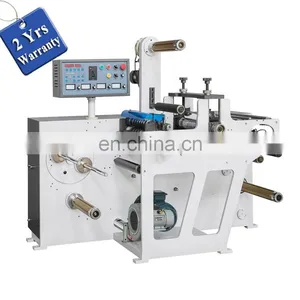 USK320 Roll to Roll Automatic Self Adhesive Blank Barcode Sticker Rotary Kiss Die Cutter Slitter Rewinder Machine thumbnail-1