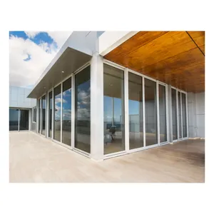 Aluminium Double Hinge Swing Casement Doors Double Glazed Glass Tempered Sliding Aluminum Frame Door thumbnail-2