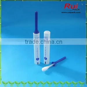 White One Time Use Plastic Soft PE Tube With Cotton Swab,personal Care Cotton Swab White Plastic Tube thumbnail-1