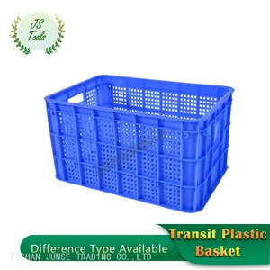 Plastic Basket Turnover Basket Large Square Factory Plastic Frame Turnover Box Express thumbnail-3