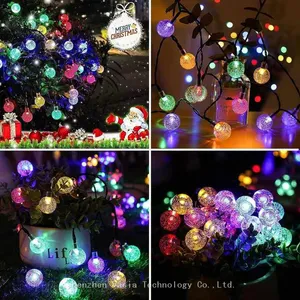 Factory Supply Solar Crystal Ball String Lights - 8 Modes Waterproof for Outdoor Christmas Party Garden Decor thumbnail-4