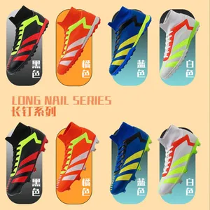 Wholesale New Men Soccer Shoes Indoor Cleats Football Boots Match Long Spikes Sneakers Breathable Ultralight Training Drop Shipping thumbnail-5