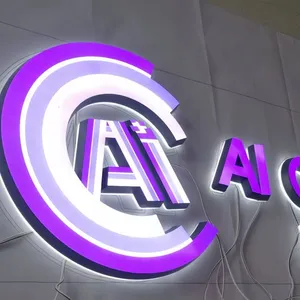 Customizable Mini Led Billboard Company Image Wall Logo Background Acrylic Engraved Sign Illuminated Letters Ip54 Weatherproof thumbnail-3