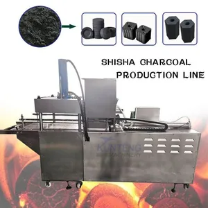 Coconut Shell Charcoal Hydraulic Forming Machine Automatic Hookah Charcoal Production Line EPC thumbnail-1