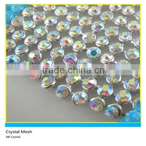 Silver Rhinestone Roll Ss16 4mm AB Crystal 41x150cm Silver Plated Aluminum Without Glue thumbnail-1