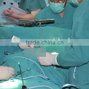 Blue and Green Waterproof Wood Pulp Cloth Roll for Surgical Gown Garment thumbnail-3